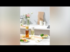 Dispensador de aceite de vidrio de cocina de 500 ml Botella Contenedor de aceite de cocina multiuso